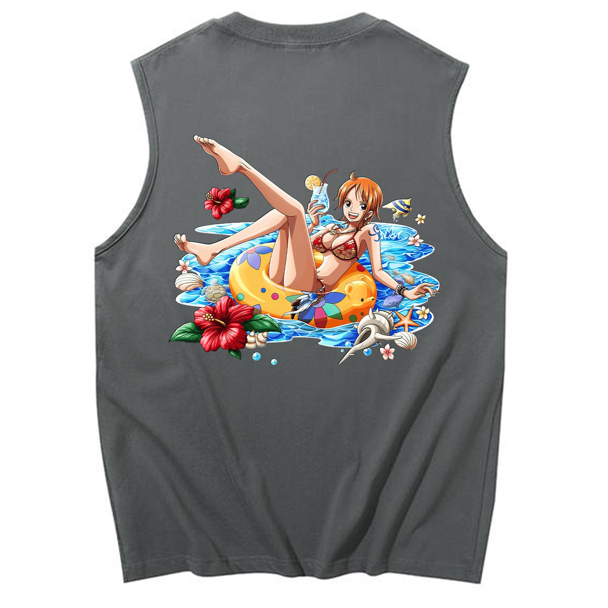 ワンピース ナミ ONE PIECE Nami コットン100％タンクトップ（背面プリント）